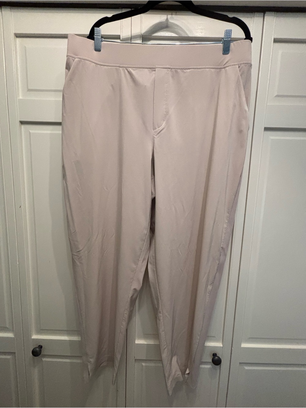 Athleta Tan Straight-Leg Pull-On Ponte Pants